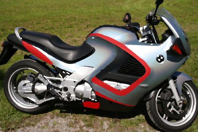 K1200RS grau, schwarz, rot