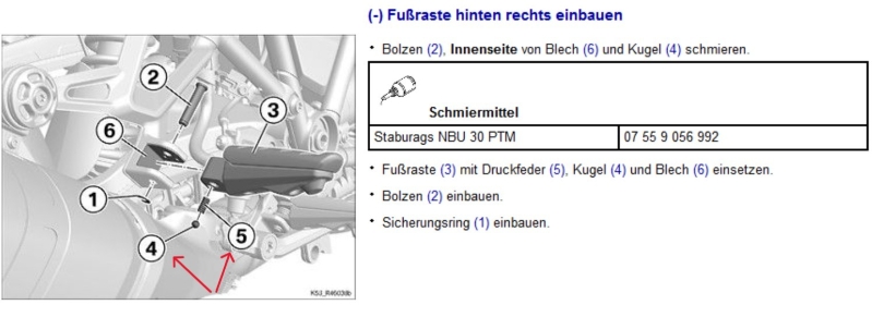 Fussraste hinten K53-54